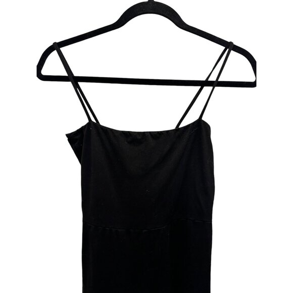 π 2/$20 π Black One Piece Spaghetti Strap Black Body Suit Jumper est Small - Picture 2 of 5